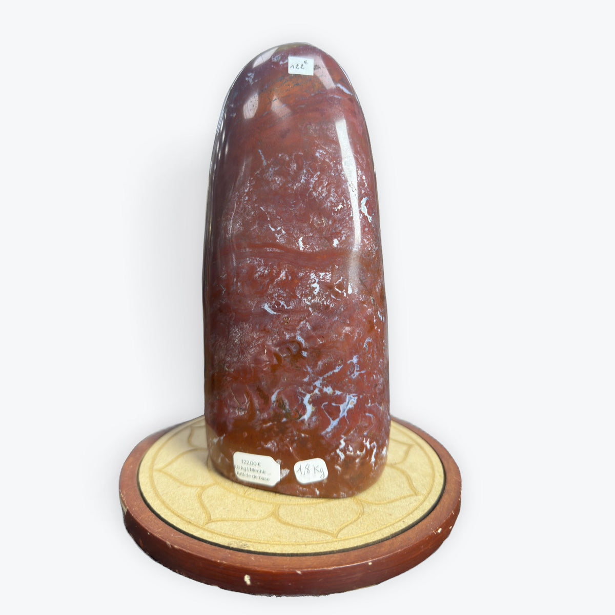 1,8 kg | Menhir en Jaspe rouge XXL | 20x9cm