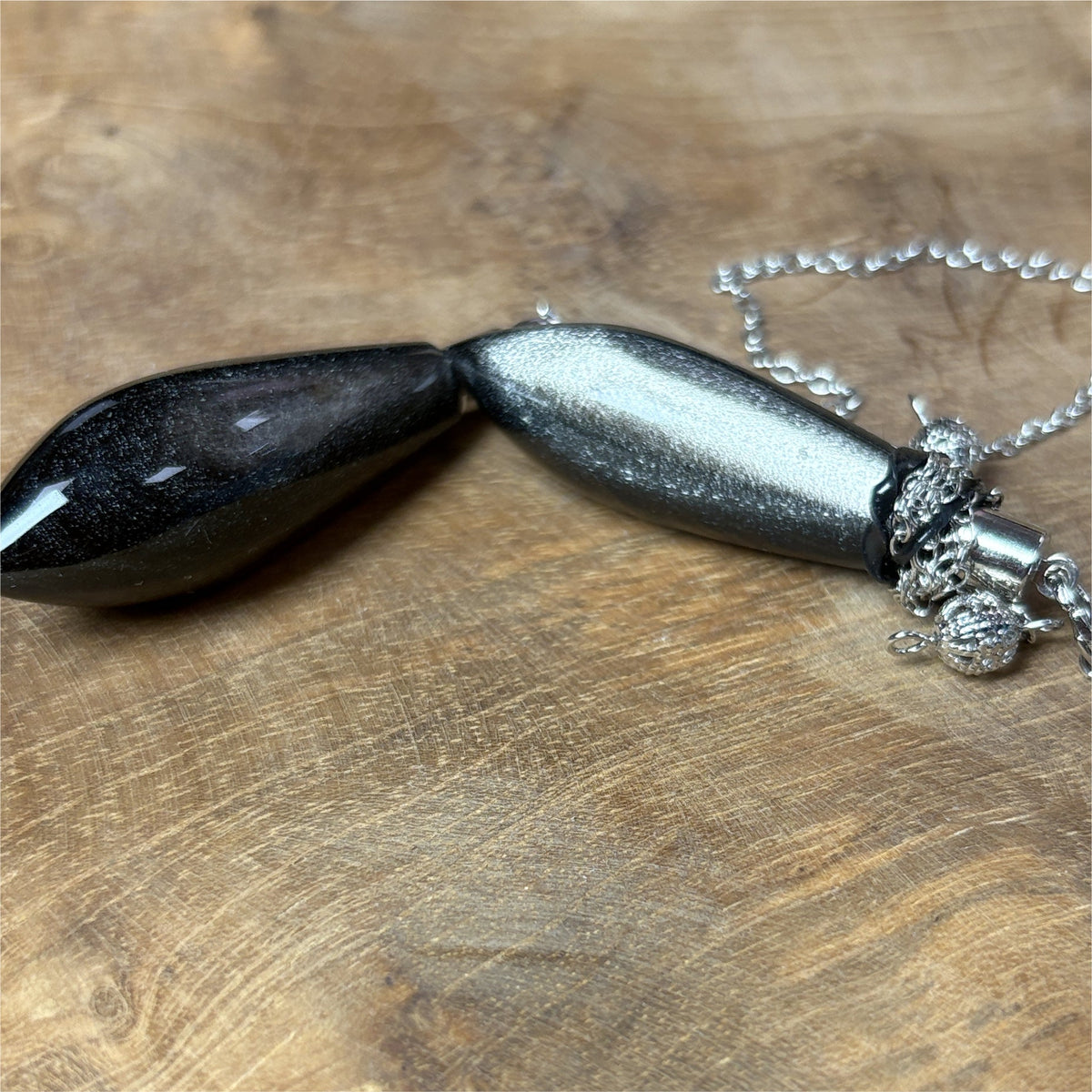 Magnifique Pendule Obsidienne