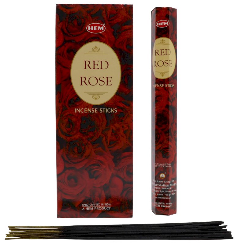 Encens HEM Rose Rouge 6x20g