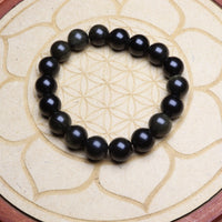 Bracelet en Obsidienne Dorée - Protection et Clarté 10mm