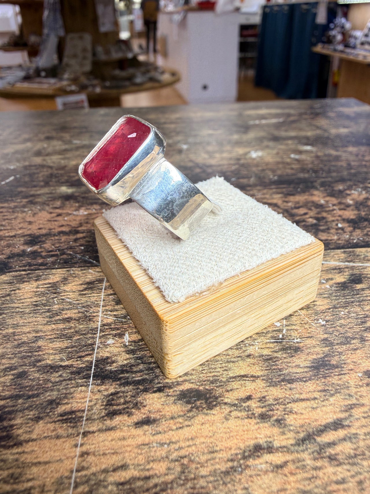 Bague chevalière Rubis glassfield rectangle