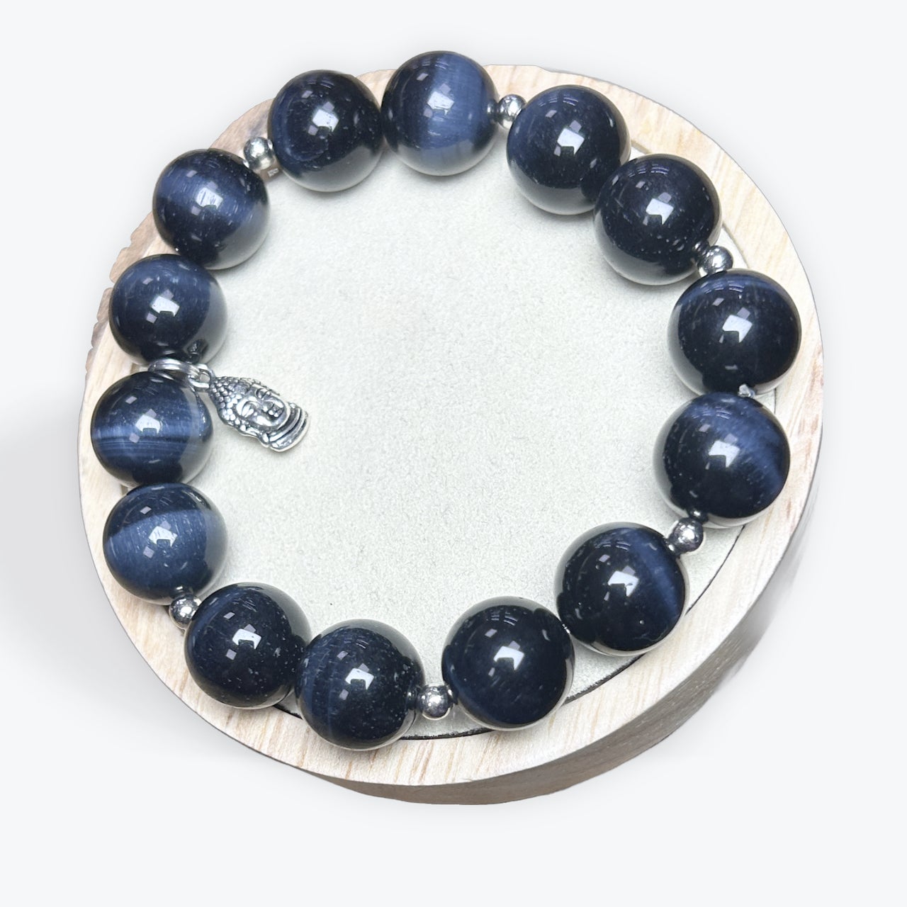 Bracelet Oeil De Faucon 14mm Avec Apprêts
