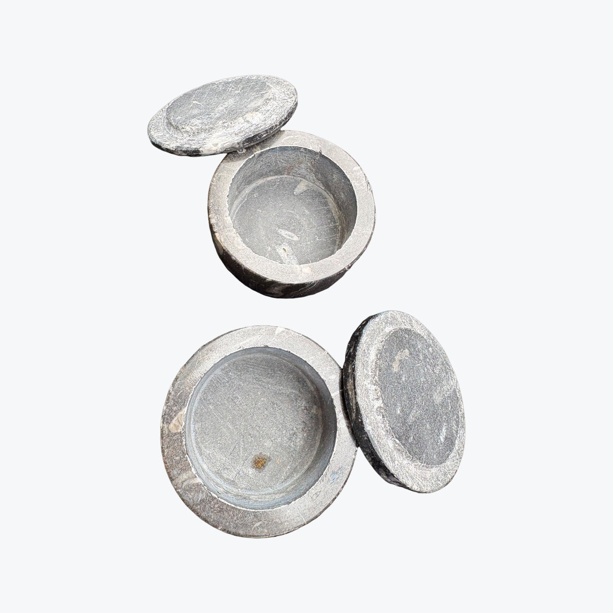 Boîte rangement en orthoceras fossiles marin