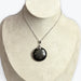 Pendentif Rond Obsidienne gravée