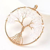 Arbre de vie en Rond tressé - 5cm - Cristal de roche