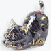 Figurine de Chat en Résine 4,5 cm avec Queue, Décoration en Obsidienne