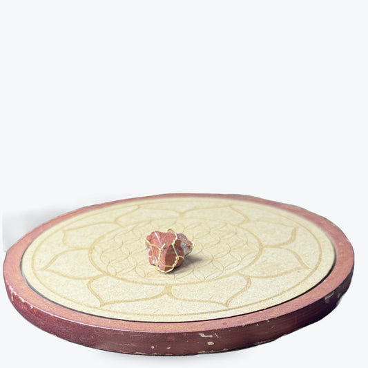 Pendentif  Brut En Jaspe Rouge
