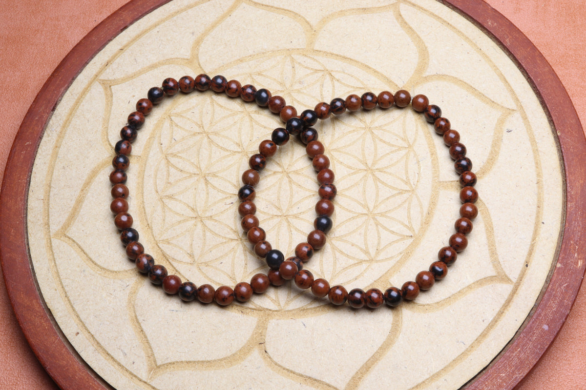 Bracelet Obsidienne Acajou