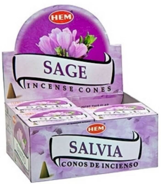 Encens HEM Cônes Sauge