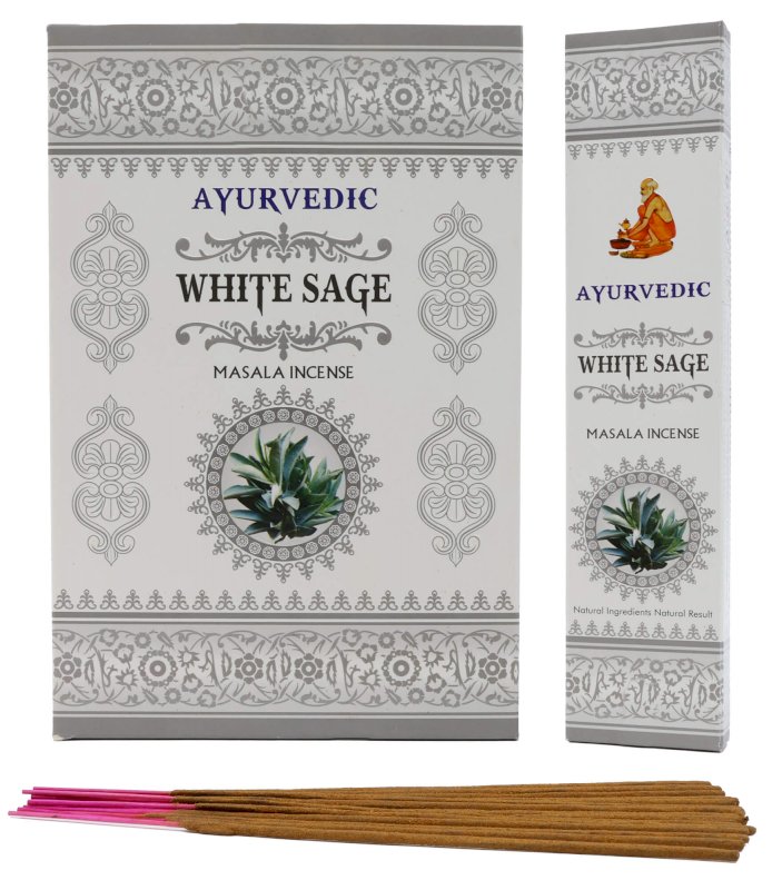 Encens Ayurvedic Sauge Blanche 12x15g