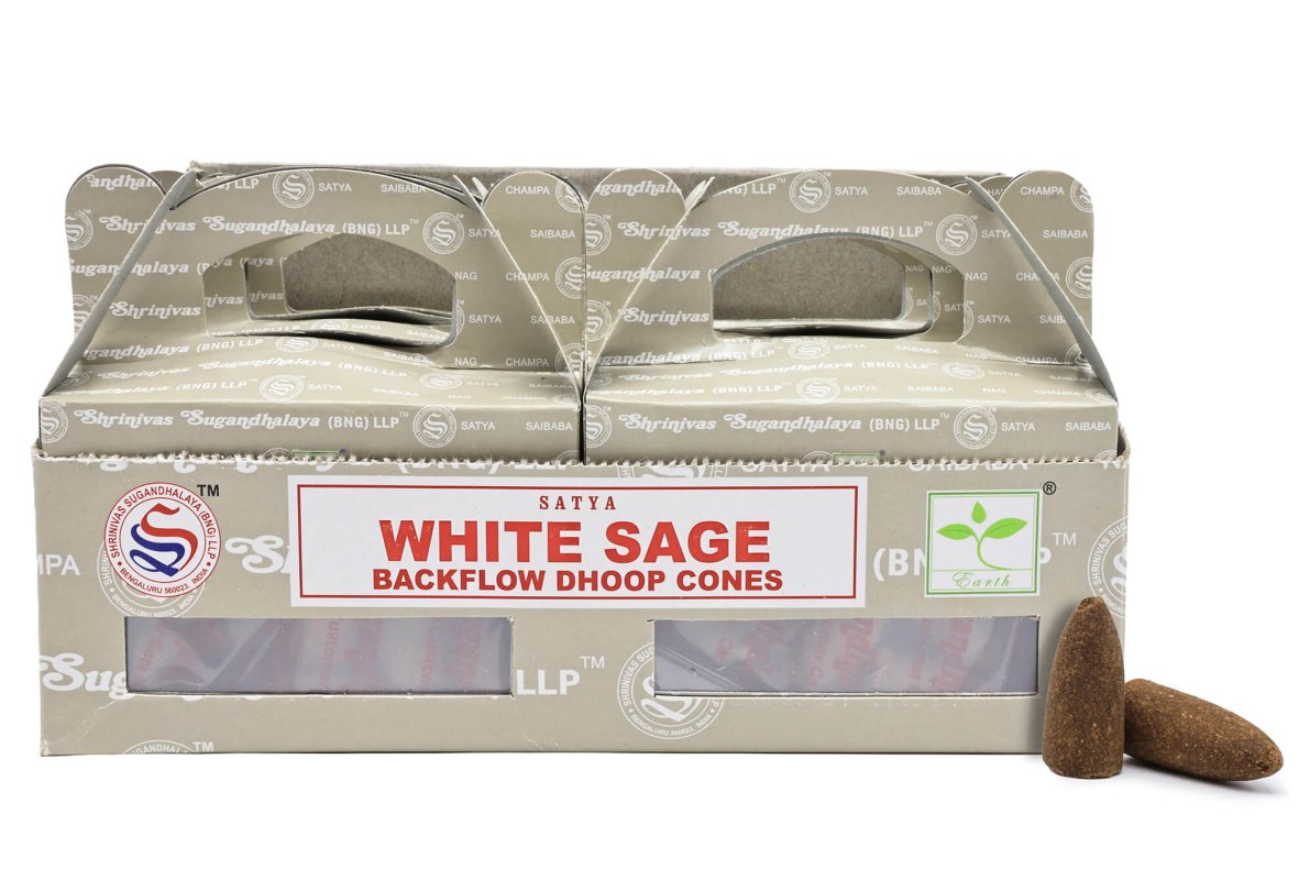 Backflow cônes Satya Sauge Blanche 6pcs