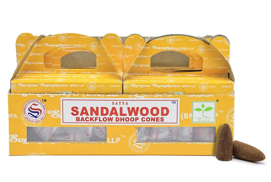 Backflow cônes Satya Santal 6pcs