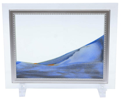 Tableau Sable Mouvant Verre - Bleu