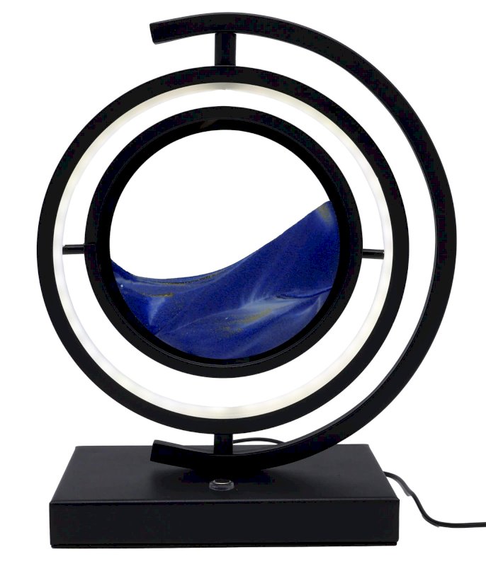 Lampe Sable Tour Design Réversible 33cm — Bleu