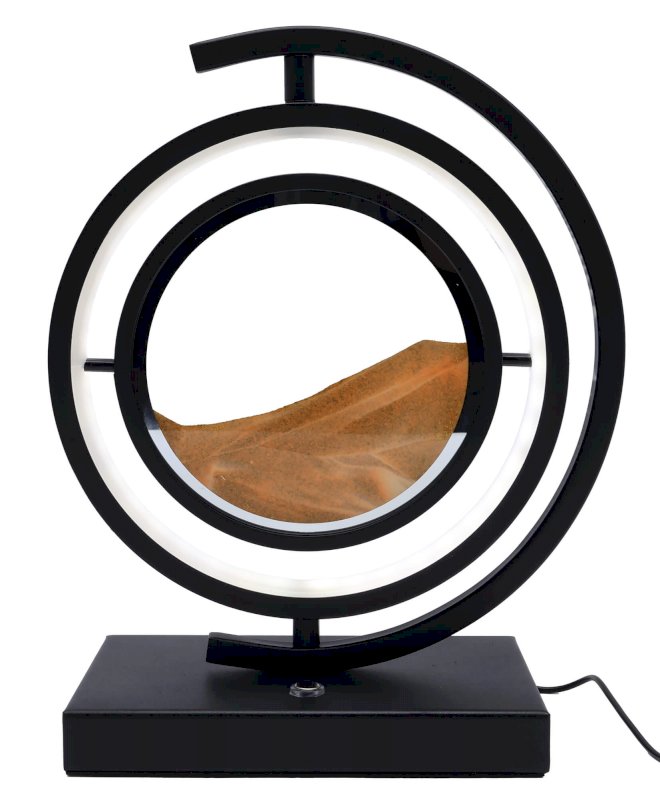 Lampe Sable Tour Design Réversible 33cm — Orange