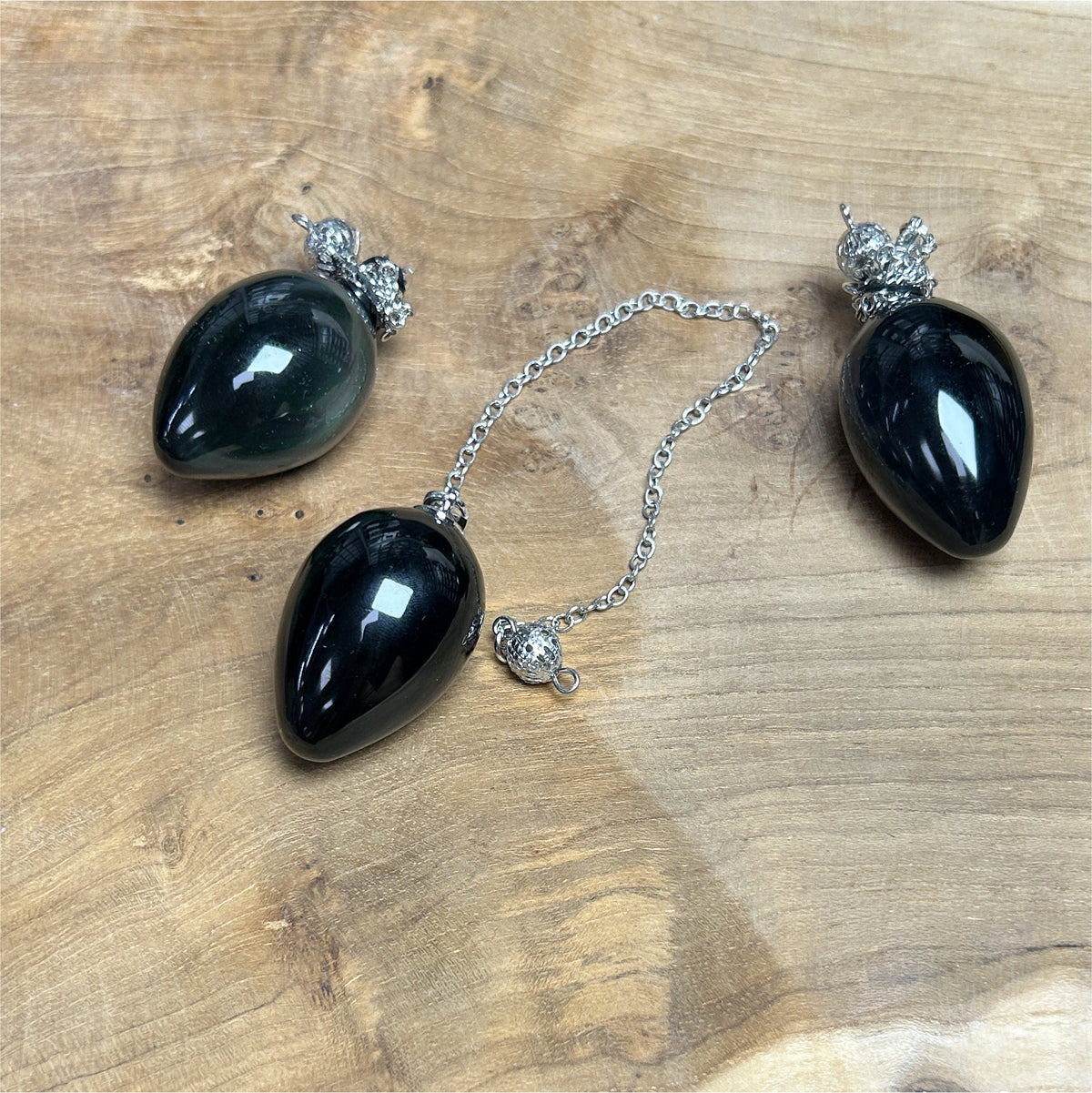 Pendule Goutte - Obsidienne Œil Celeste