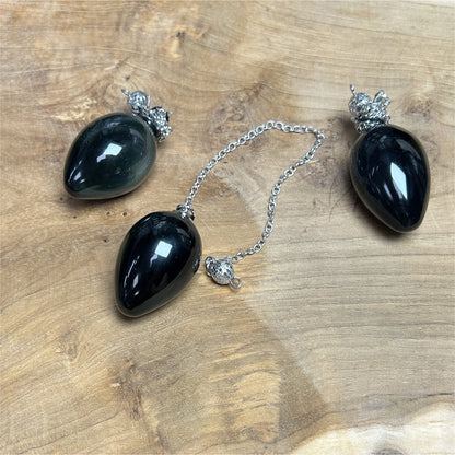 Pendule Goutte - Obsidienne Œil Celeste