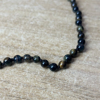 Collier Oeil De Faucon | 6mm Fermoir Acier Inoxydable