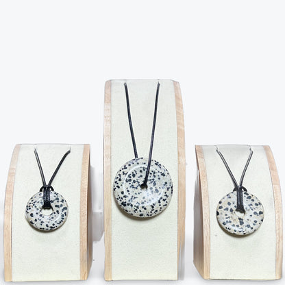 Pendentif Jaspe Dalmatien Donut