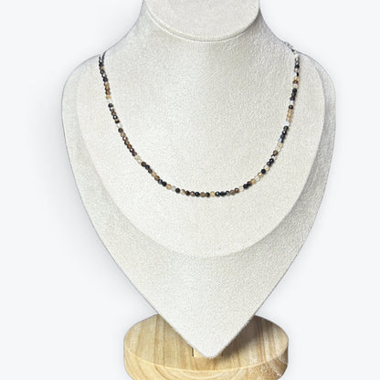 Collier onyx facetté – photo 3