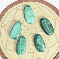 Pendentif Malachite percés latéral - 20gr - 4x2cm