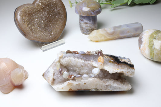 Bracelet Agate Botswana 6 mm