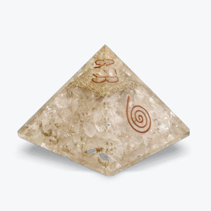 Pyramide Orgonite 7x7 Résine Spirale