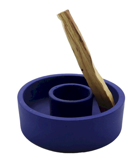 Brûleur Palo Santo Terre Cuite Bleu 9cm