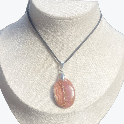 pendentif rhodochrosite ovale
