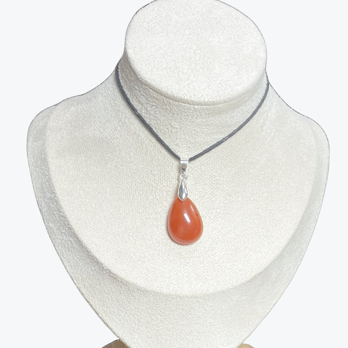 Pendentif cornaline goutte – photo 2