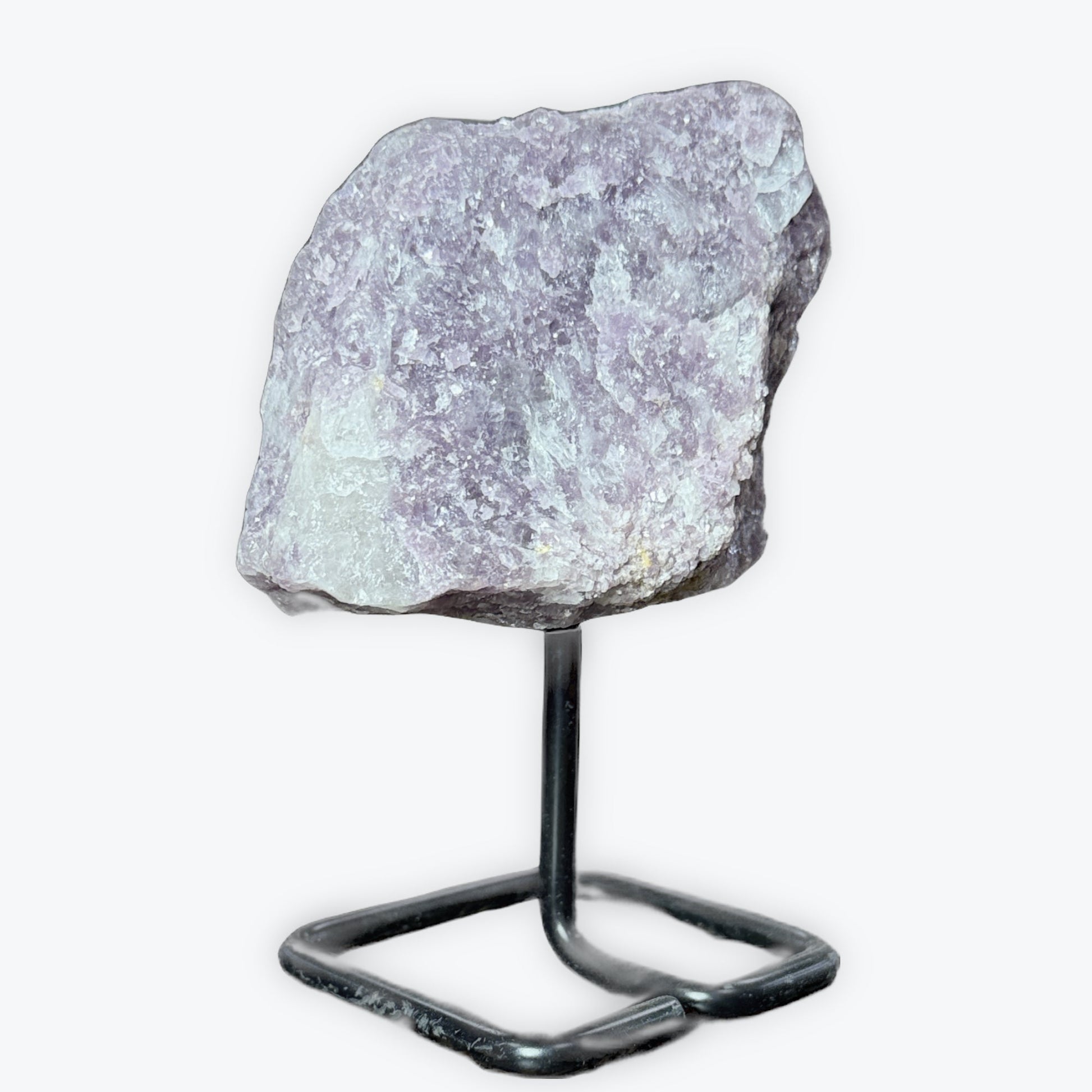 Lépidolite brute avec base en métal - 818gr