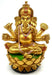 Statue Résine Ganesh Doré sur Socle