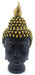 Statue Résine Tête de Bouddha Noir 15cm