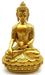 Statue Résine Bouddha & Bol Or 28cm