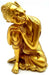 Statue Résine Bouddha Penseur Or 28cm