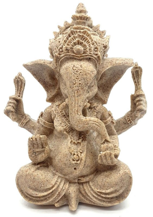 Statue Résine Ganesh Gris 13cm