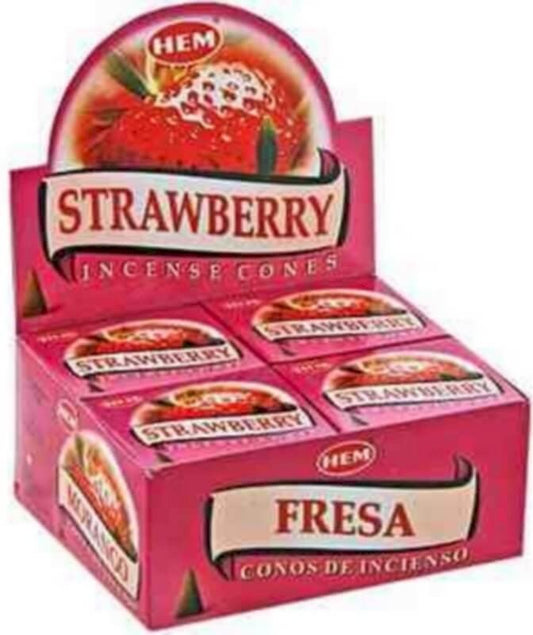 Encens HEM Cônes Fraise