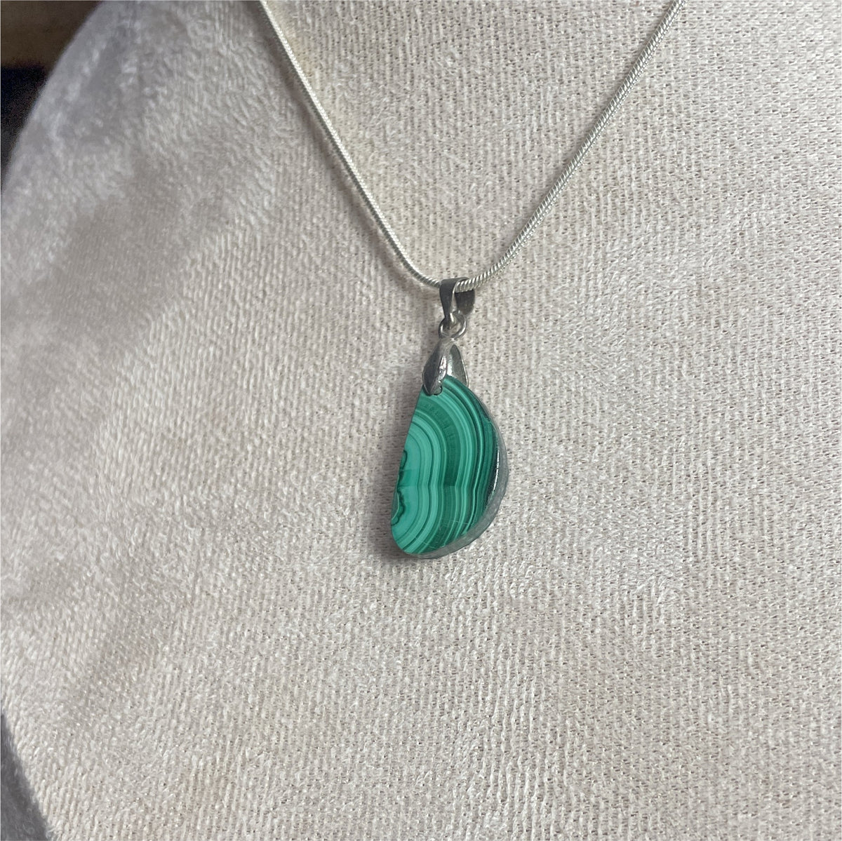 Pendentif Malachite - forme libre