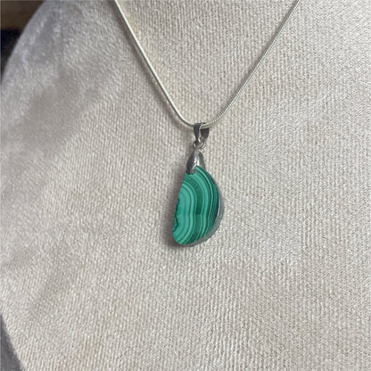 Pendentif Malachite - forme libre