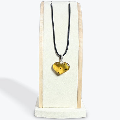 Pendentif Ambre coeur – photo 4