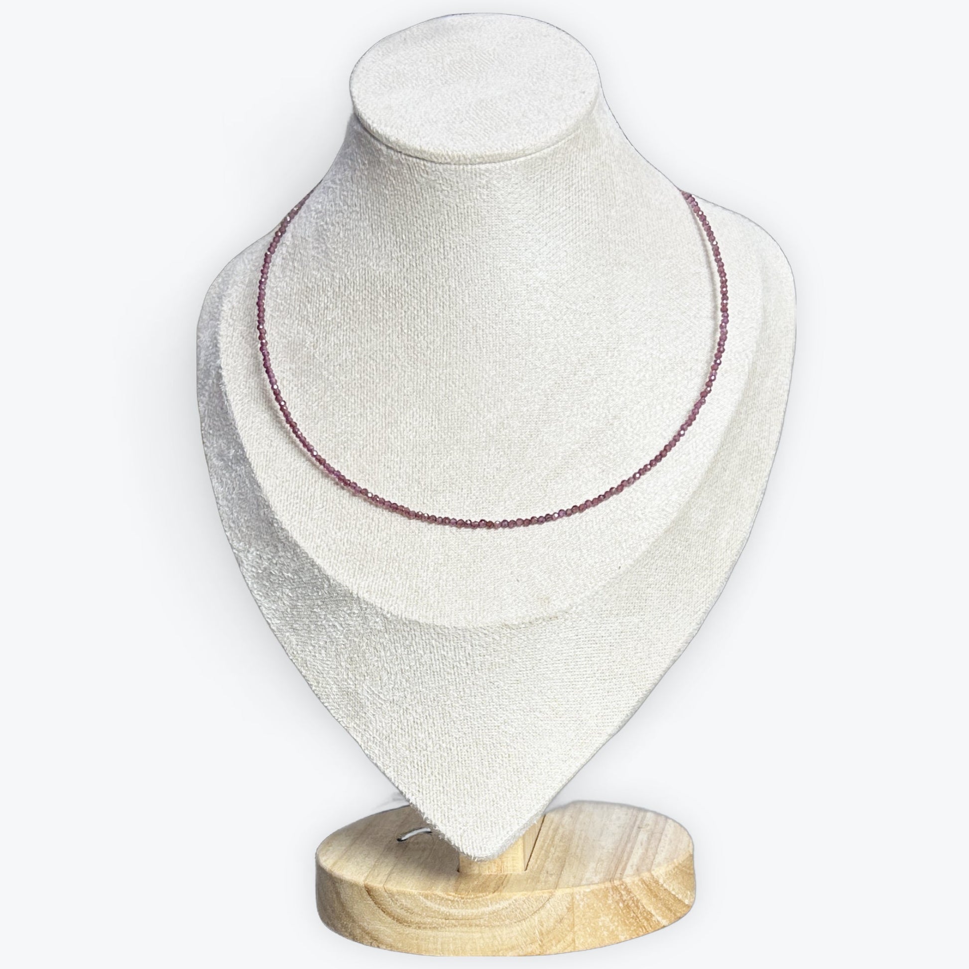 Collier Grenat rouge Facetté