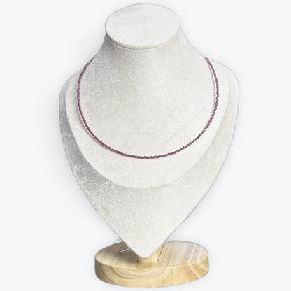 Collier Grenat rouge Facetté