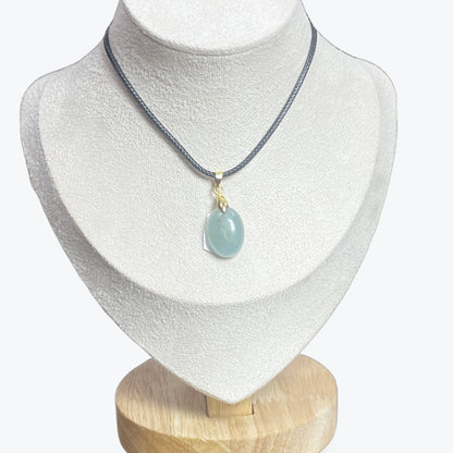 Pendentif Aigue - marine ovale – photo 3