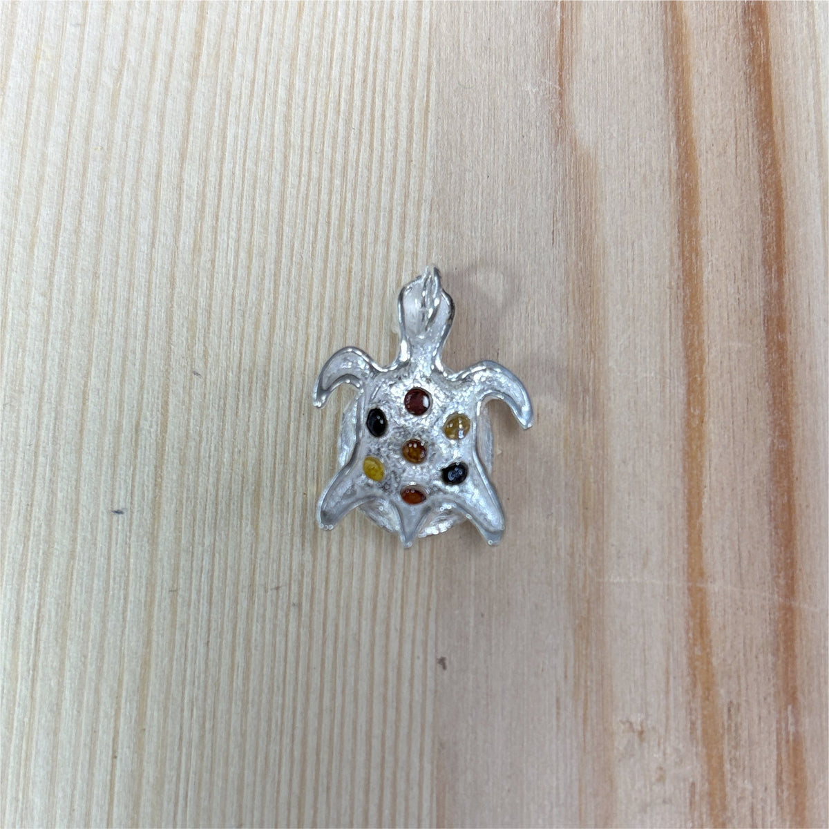 Pendentif Ambre Tortue - Argent 925