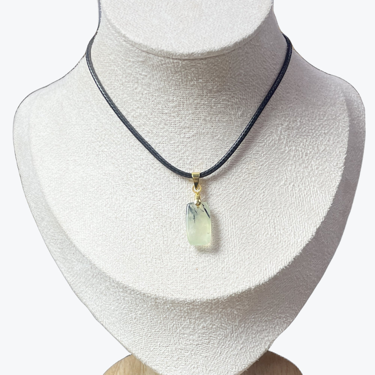 Pendentif Prehnite Rectangle 1,6x1cm