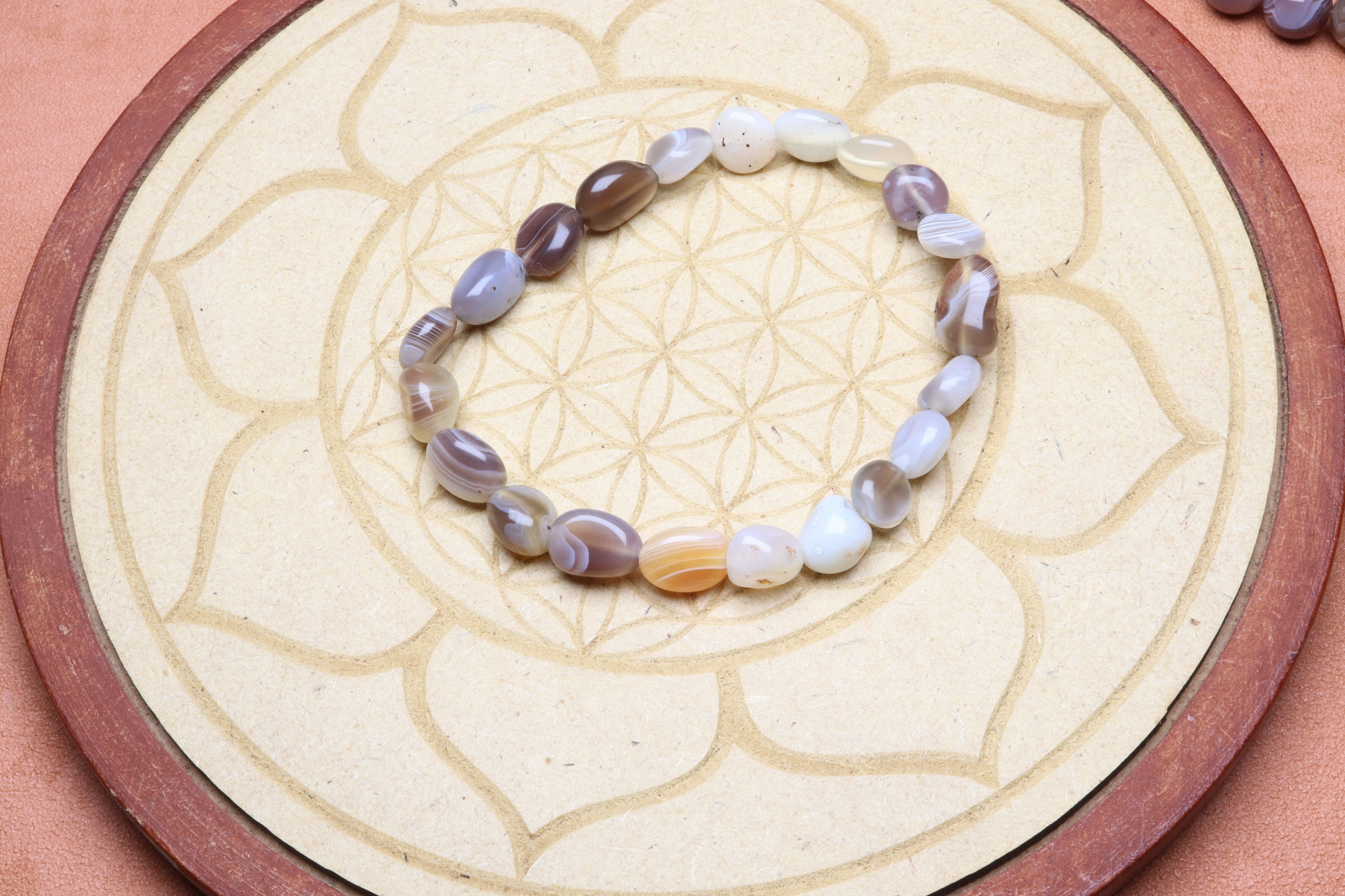 Bracelet Agate Botswana Irrégulier