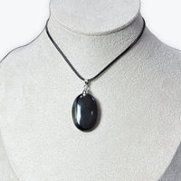 Pendentif | Oeil De Faucon Ovale | Beliere Acier Inox