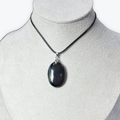 Pendentif | Oeil De Faucon Ovale | Beliere Acier Inox