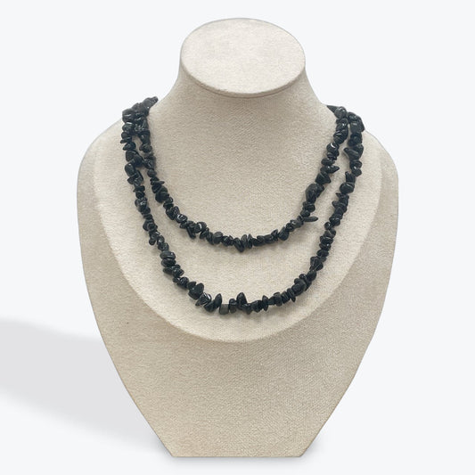Collier Baroque Obsidienne Noire