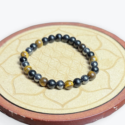 Bracelet Oeil Triple Obsidienne